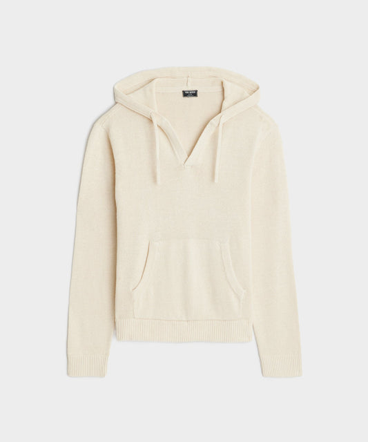Todd Snyder Linen-Cotton Popover Hoodie - Bisque