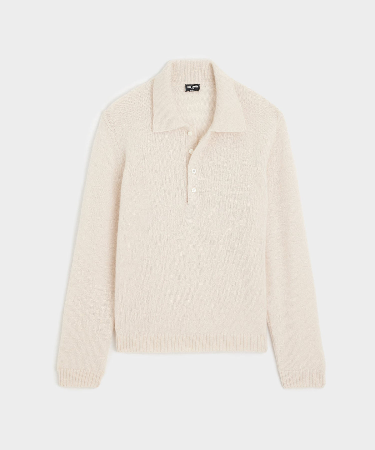 Todd Snyder Relaxed Mohair Sweater Polo - Chalk