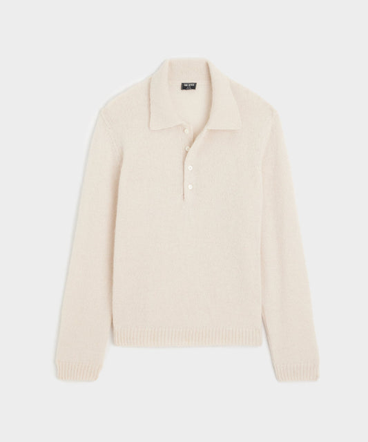 Todd Snyder Relaxed Mohair Sweater Polo - Chalk