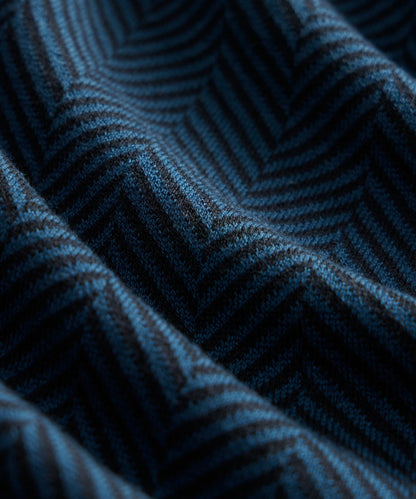Todd Snyder Herringbone Silk-Cotton Montauk Sweater Polo - Blue Note