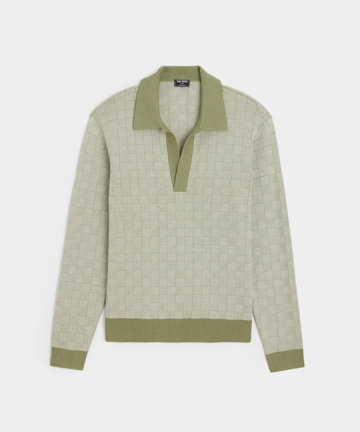 Todd Snyder Relaxed Silk-Cotton Montauk Sweater Polo - Olive