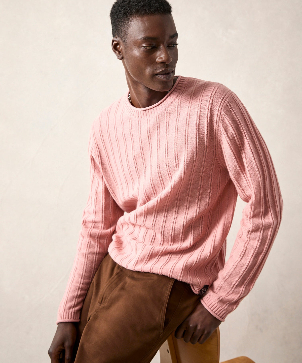 Todd Snyder Channel Crewneck - Shell Pink