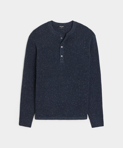 Todd Snyder Silk Henley - Navy