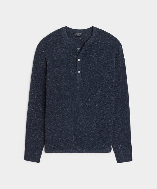 Todd Snyder Silk Henley - Navy