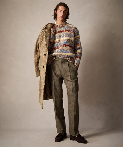 Todd Snyder Mouliné Striped Crewneck Sweater - Blue Toile