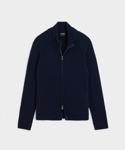 Todd Snyder Nomad Cashmere Full-Zip Sweater - Navy