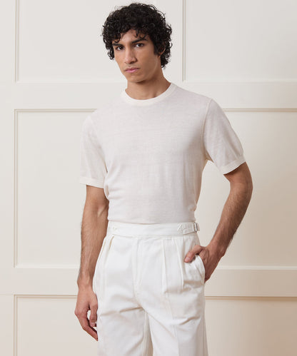 Todd Snyder Silk-Cashmere Sweater Tee - Bisque