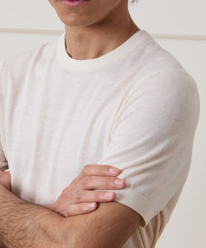 Todd Snyder Silk-Cashmere Sweater Tee - Bisque