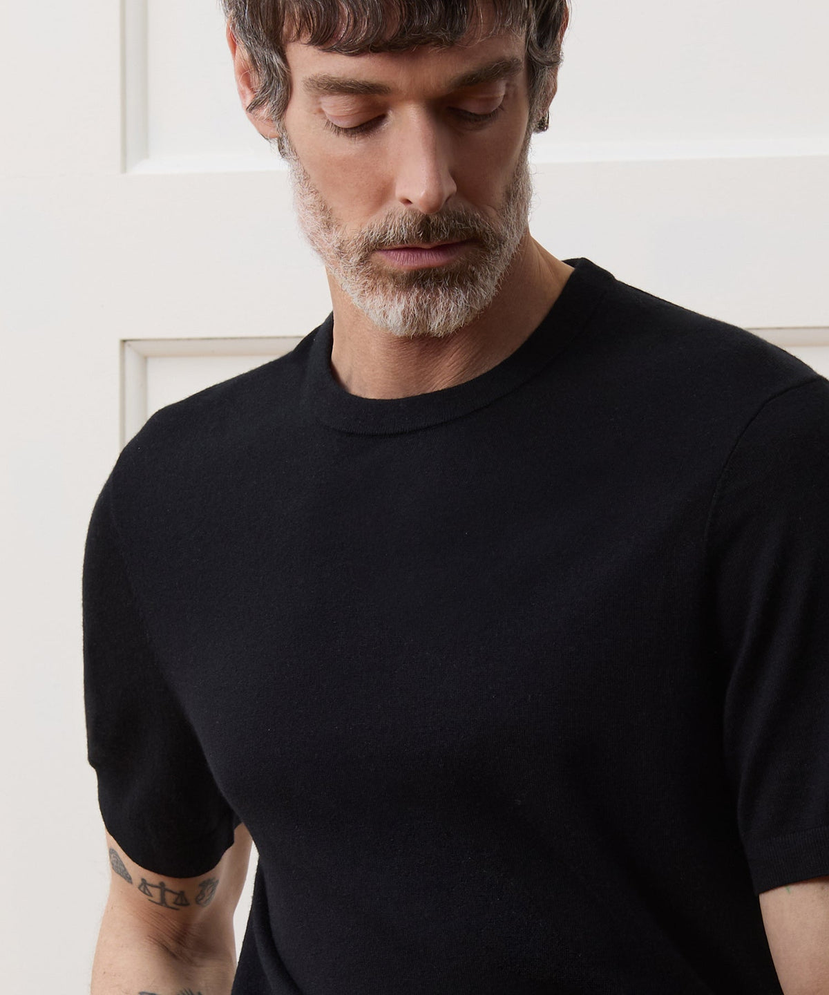 Todd Snyder Silk-Cashmere Sweater Tee - Black