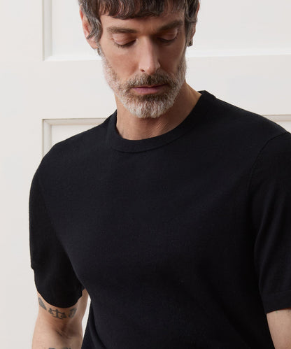 Todd Snyder Silk-Cashmere Sweater Tee - Black