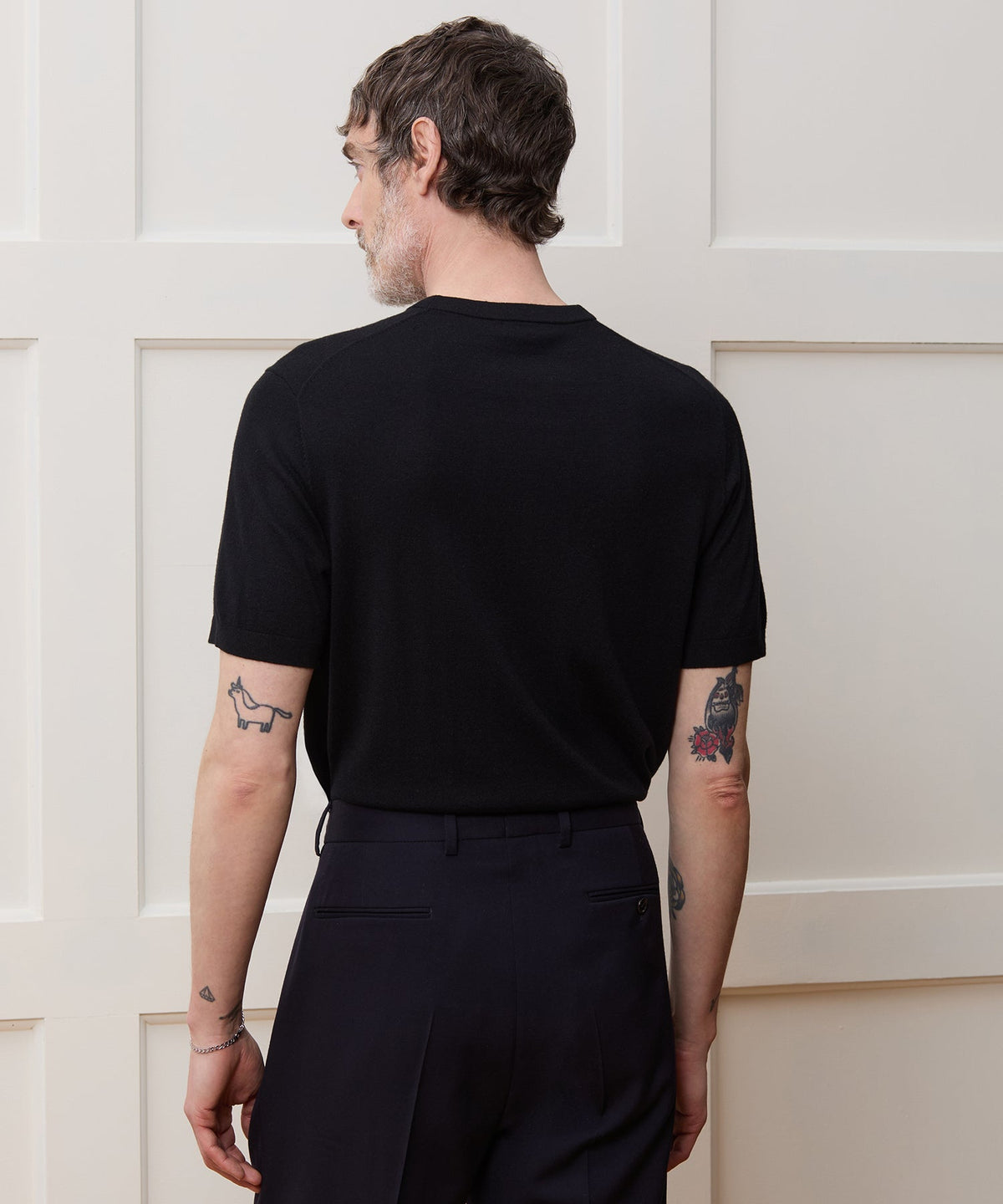 Todd Snyder Silk-Cashmere Sweater Tee - Black