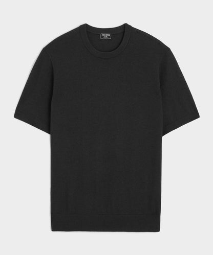 Todd Snyder Silk-Cashmere Sweater Tee - Black