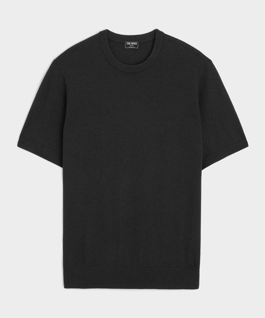 Todd Snyder Silk-Cashmere Sweater Tee - Black