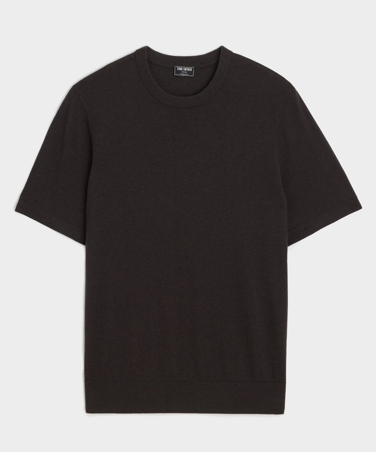 Todd Snyder Silk-Cashmere Sweater Tee - Espresso Bean