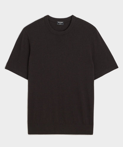 Todd Snyder Silk-Cashmere Sweater Tee - Espresso Bean