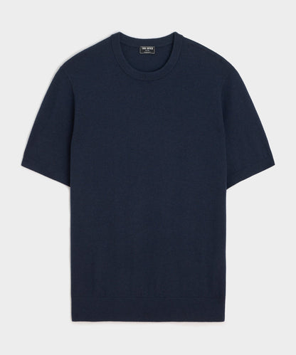 Todd Snyder Silk-Cashmere Sweater Tee - Navy