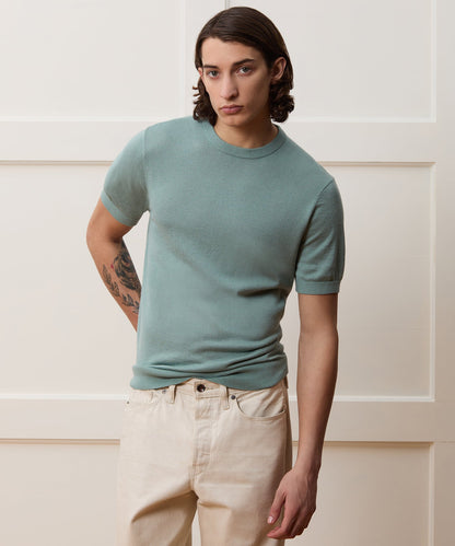 Todd Snyder Silk-Cashmere Sweater Tee - Antique Teal