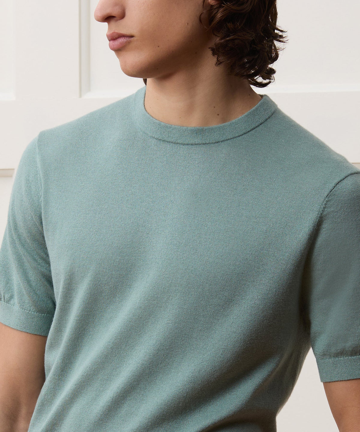 Todd Snyder Silk-Cashmere Sweater Tee - Antique Teal