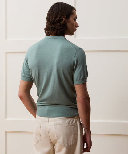 Todd Snyder Silk-Cashmere Sweater Tee - Antique Teal