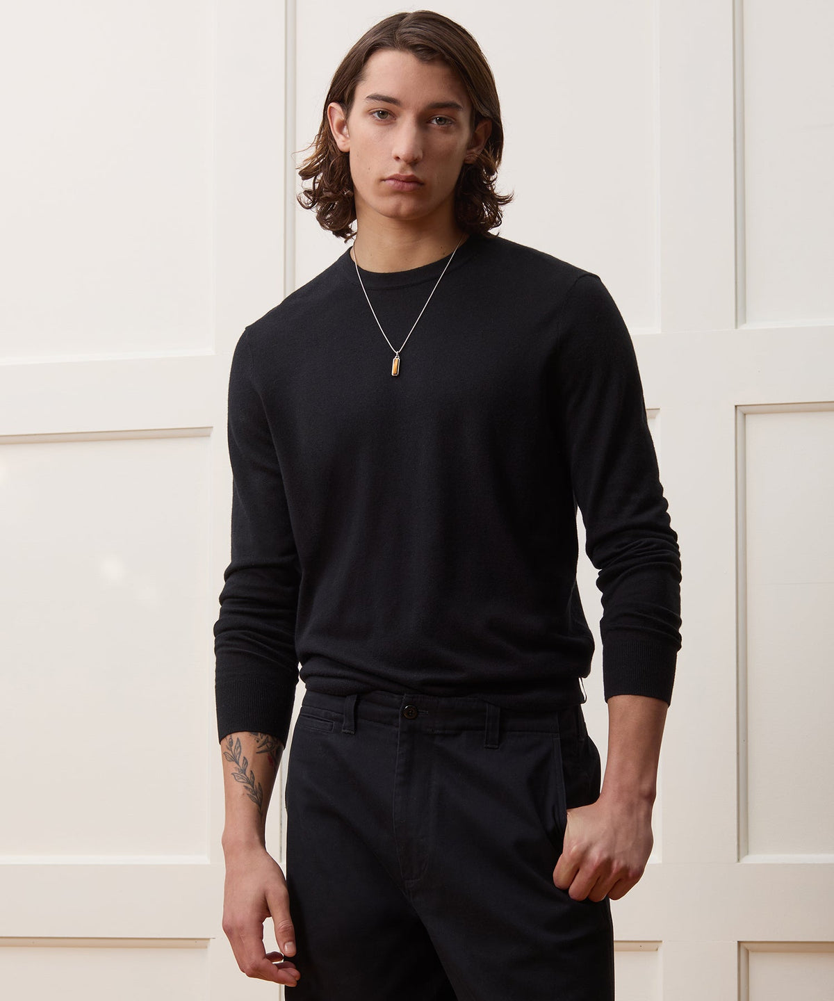 Todd Snyder Silk-Cashmere Crewneck Sweater - Black