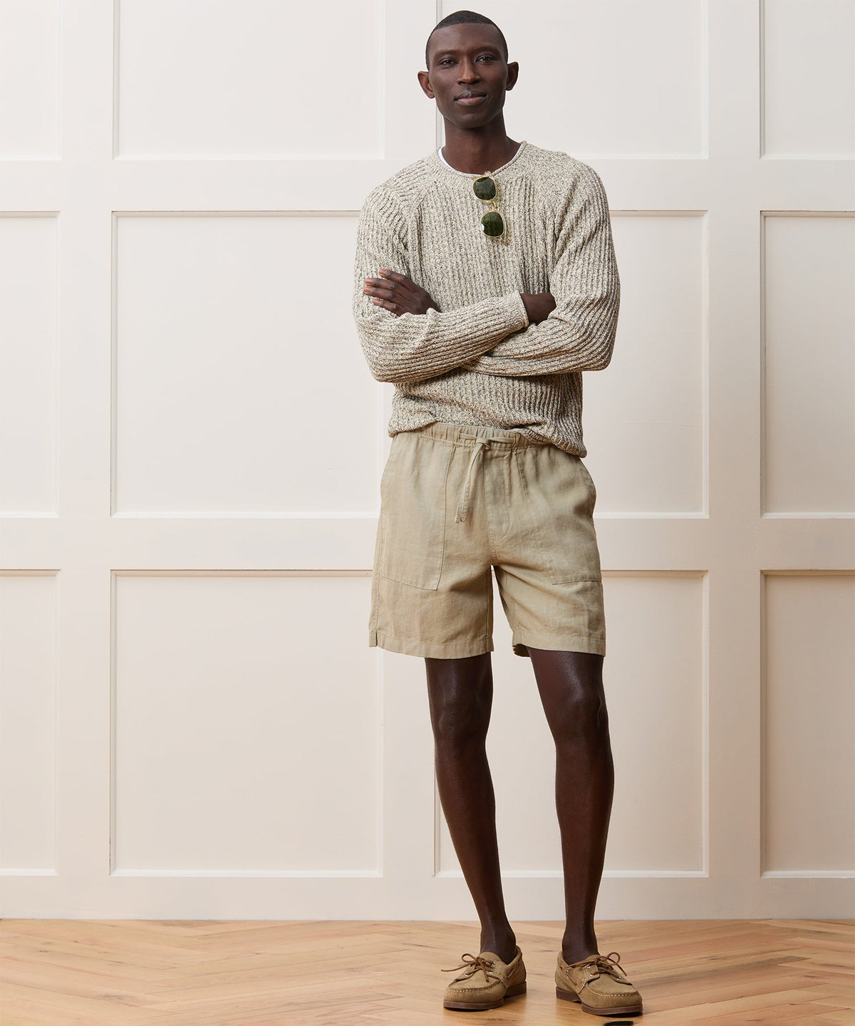 Todd Snyder 7" Linen Beach Short - Desert Sage