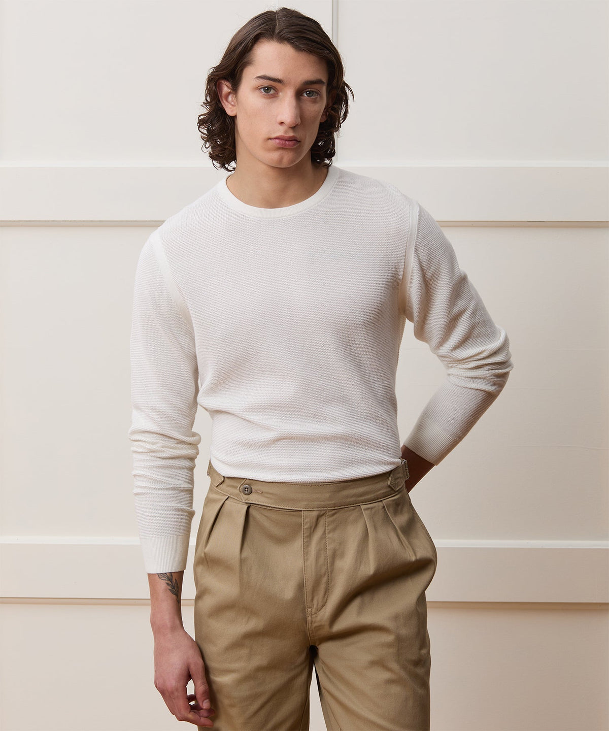 Todd Snyder Vista Crewneck Sweater - Bisque