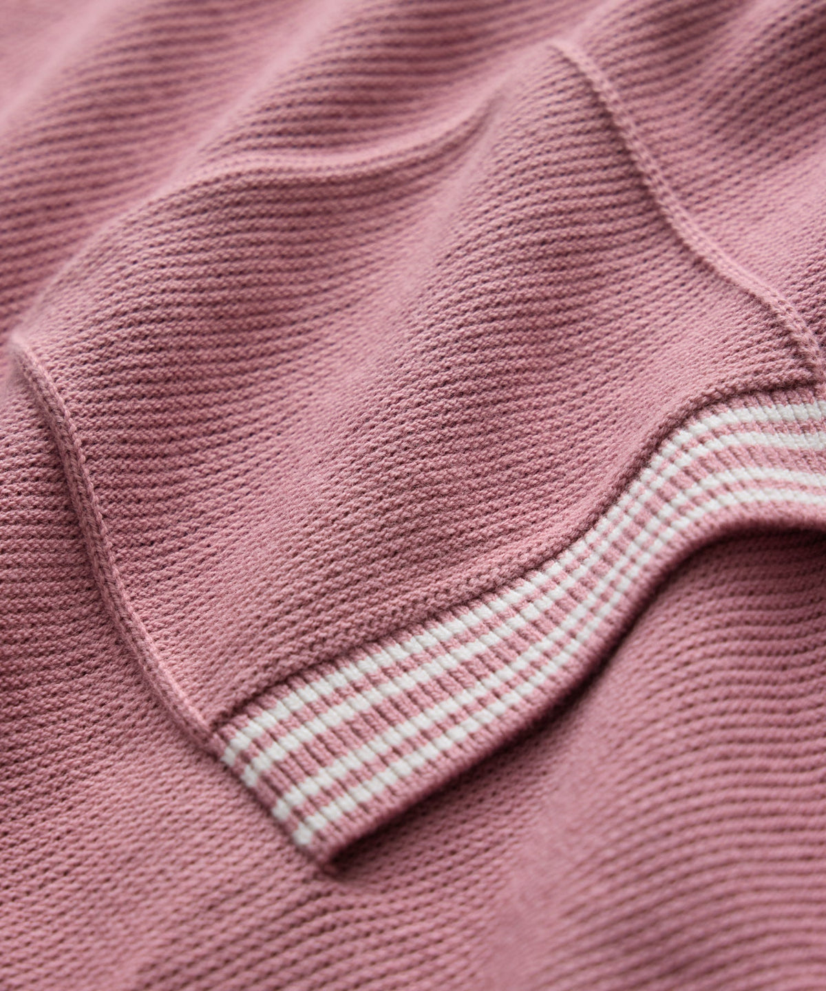 Todd Snyder Tipped Waffle Sweater Polo - Rose Quartz