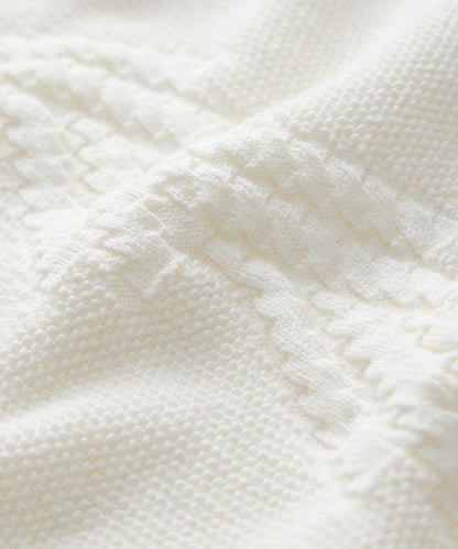 Todd Snyder Cotton V-Neck Fisherman Sweater - New White