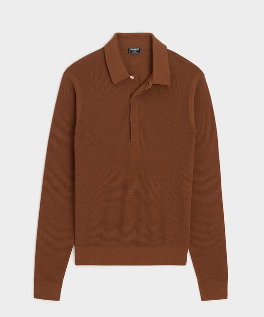 Todd Snyder Vista Sweater Polo - Cigar