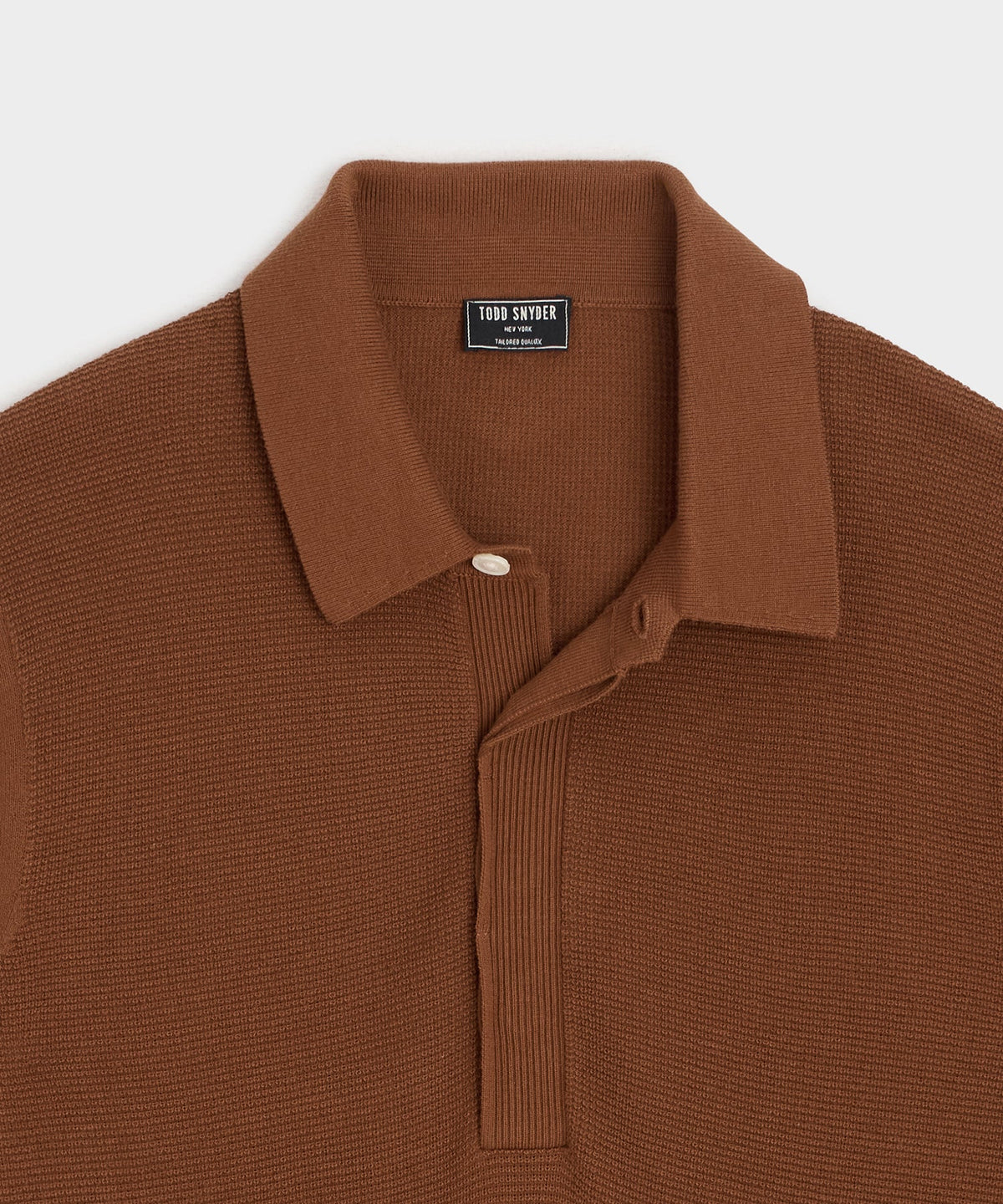 Todd Snyder Vista Sweater Polo - Cigar