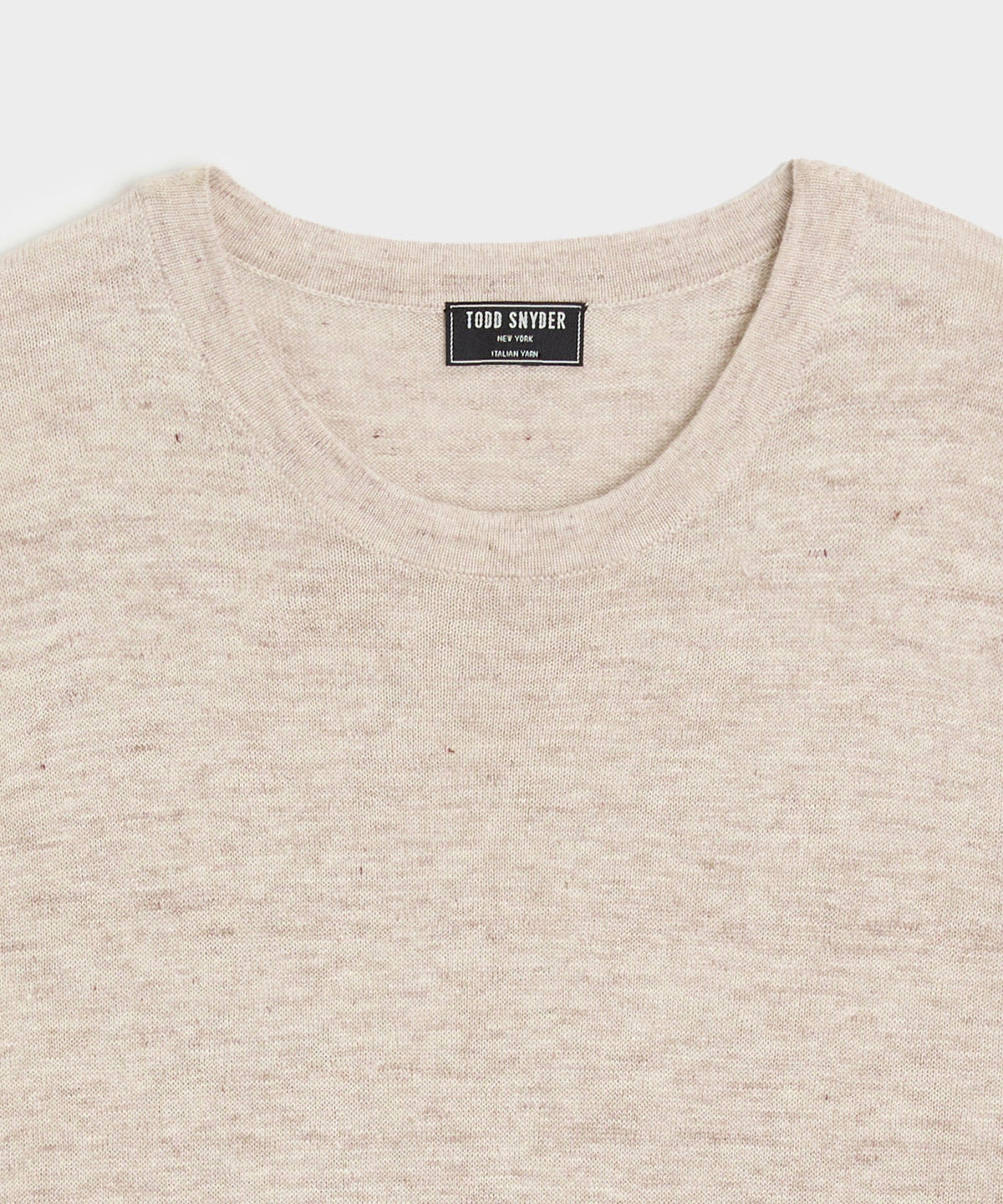 Todd Snyder Relaxed Linen Sweater Tee - Chalk