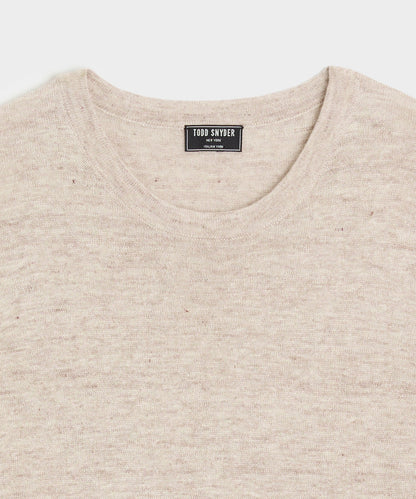 Todd Snyder Relaxed Linen Sweater Tee - Chalk