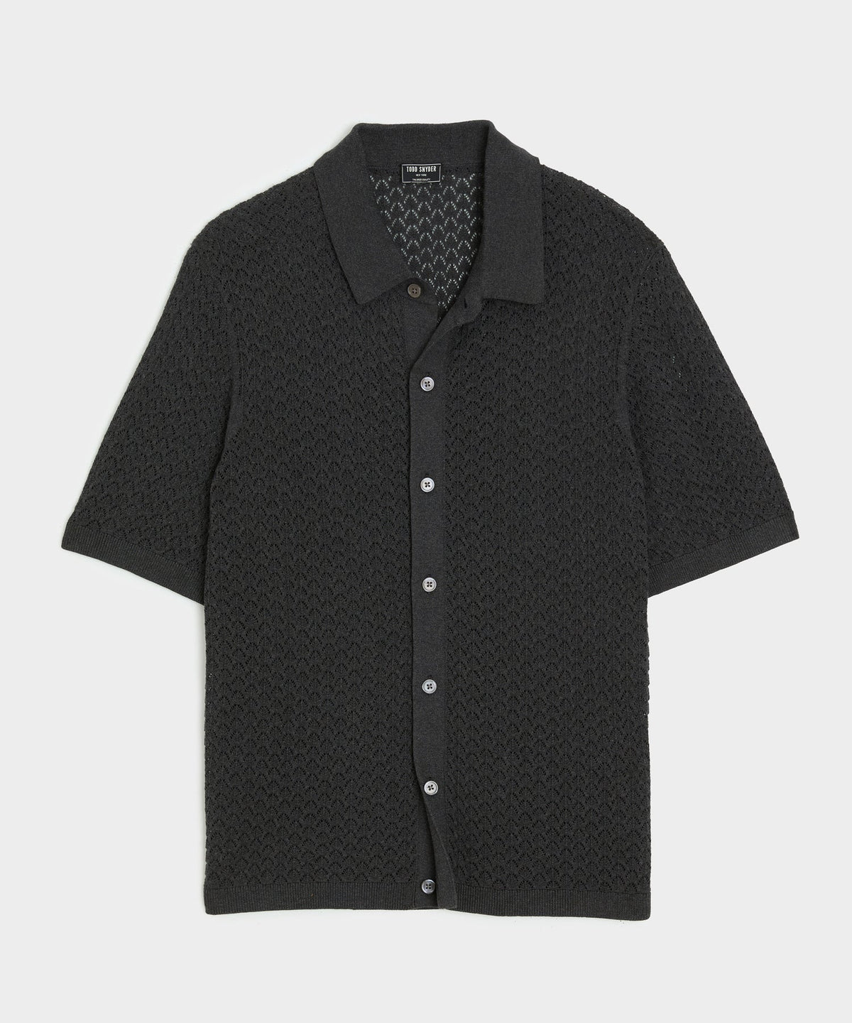 Todd Snyder Silk-Cotton Sweater Polo - Charcoal