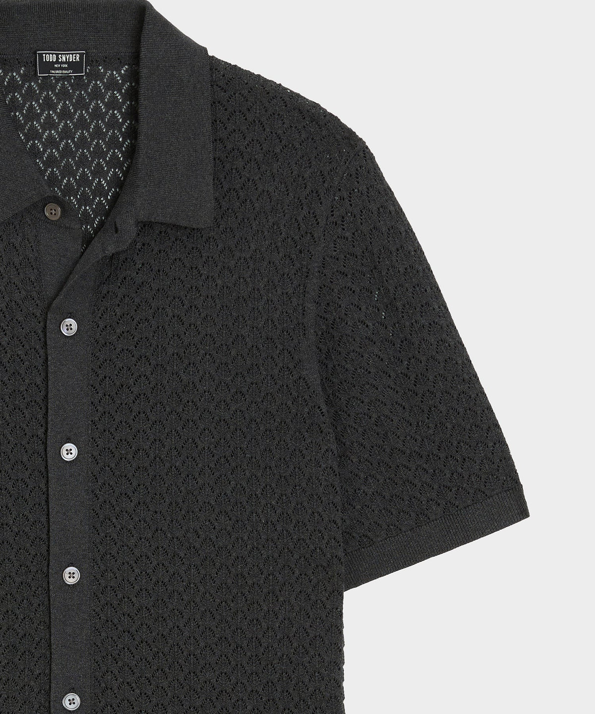 Todd Snyder Silk-Cotton Sweater Polo - Charcoal