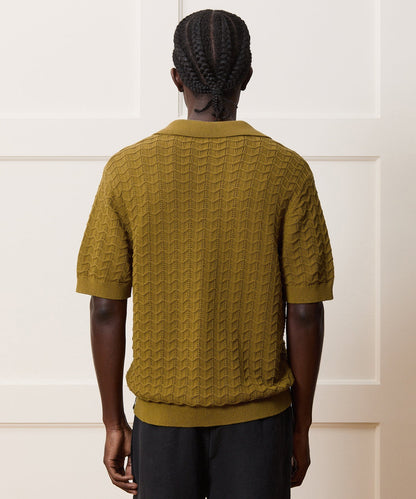 Todd Snyder Relaxed Cotton Montauk Sweater Polo - Dry Sage