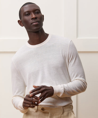 Todd Snyder Silk-Cashmere Crewneck Sweater - Bisque