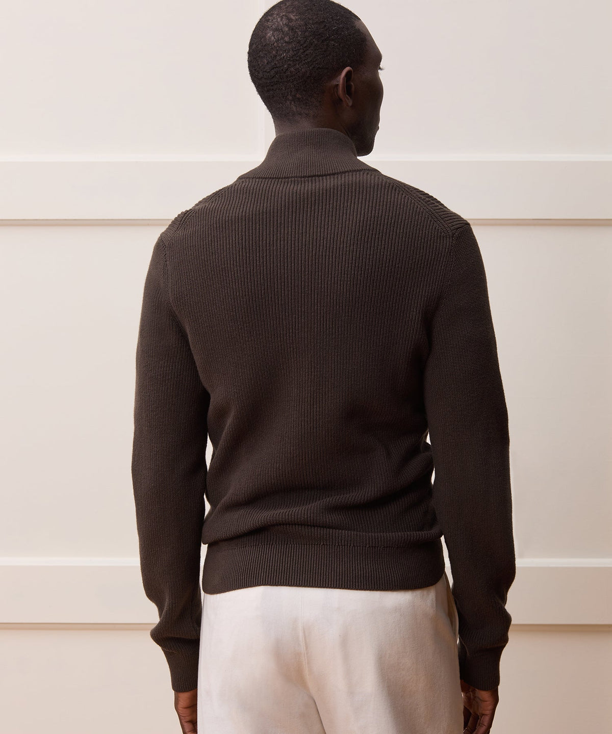 Todd Snyder Beechwood Full-Zip Sweater - Espresso Bean
