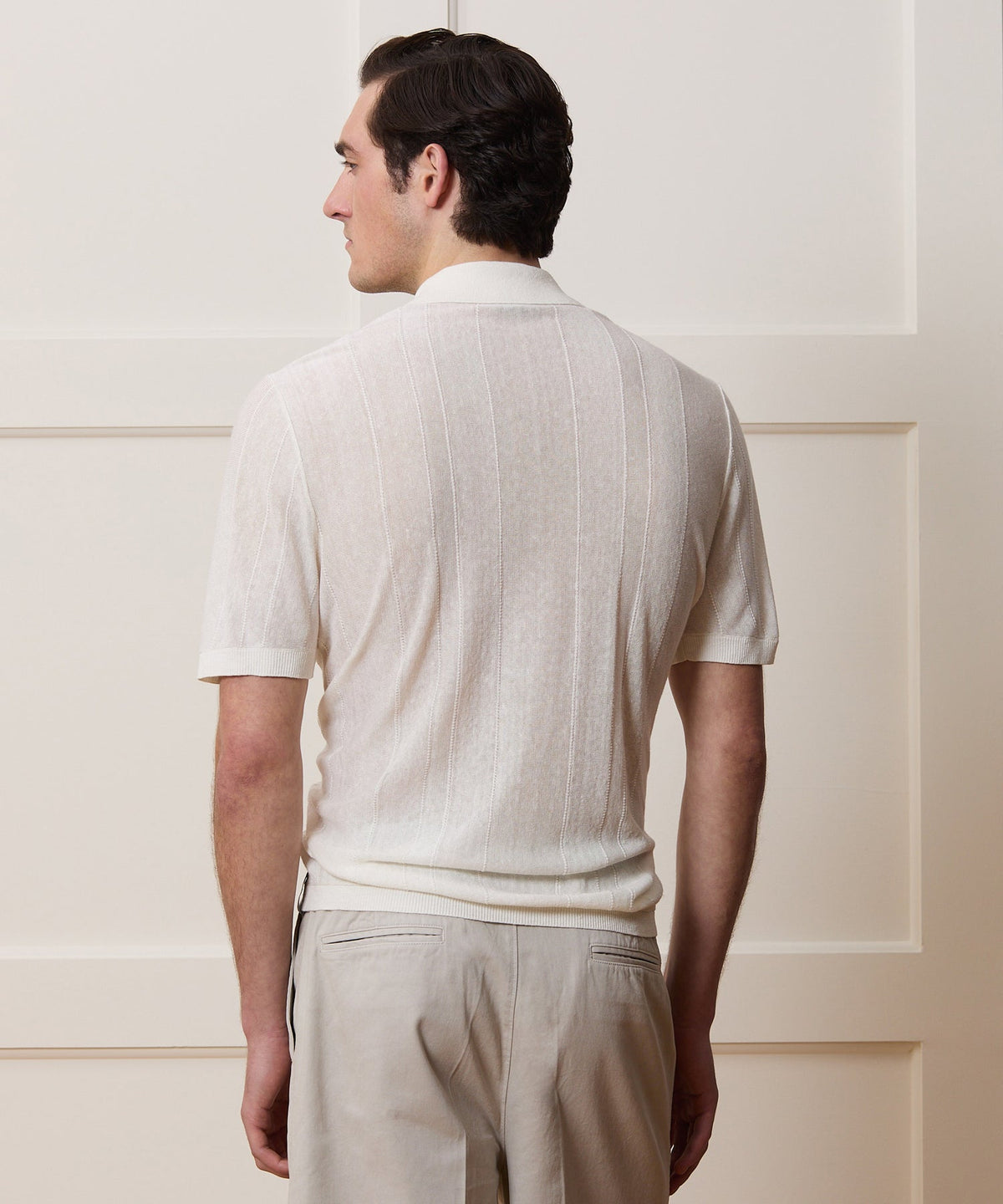 Todd Snyder Italian Linen Sweater Polo - Bisque
