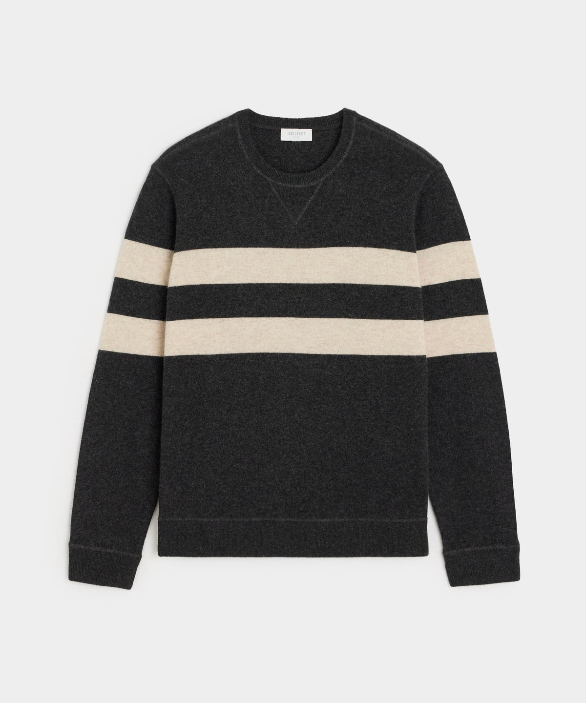 Todd Snyder Cashmere Stripe Sweatshirt - Black