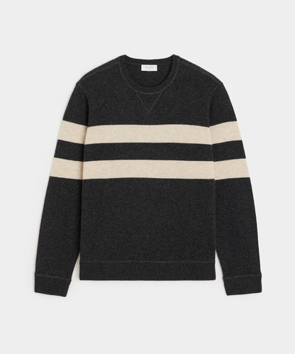 Todd Snyder Cashmere Stripe Sweatshirt - Black