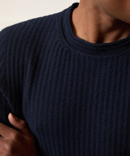 Todd Snyder Inis Meáin Rollneck Sweater - Navy