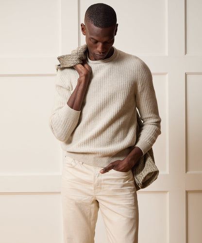 Todd Snyder Inis Meáin Rollneck Sweater - Beige