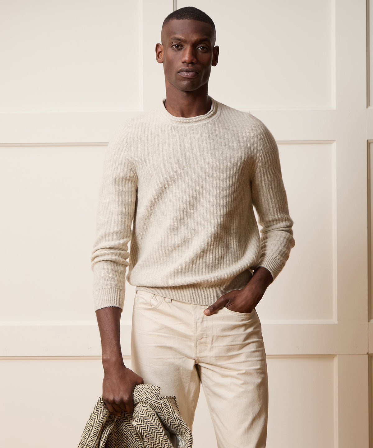 Todd Snyder Inis Meáin Rollneck Sweater - Beige