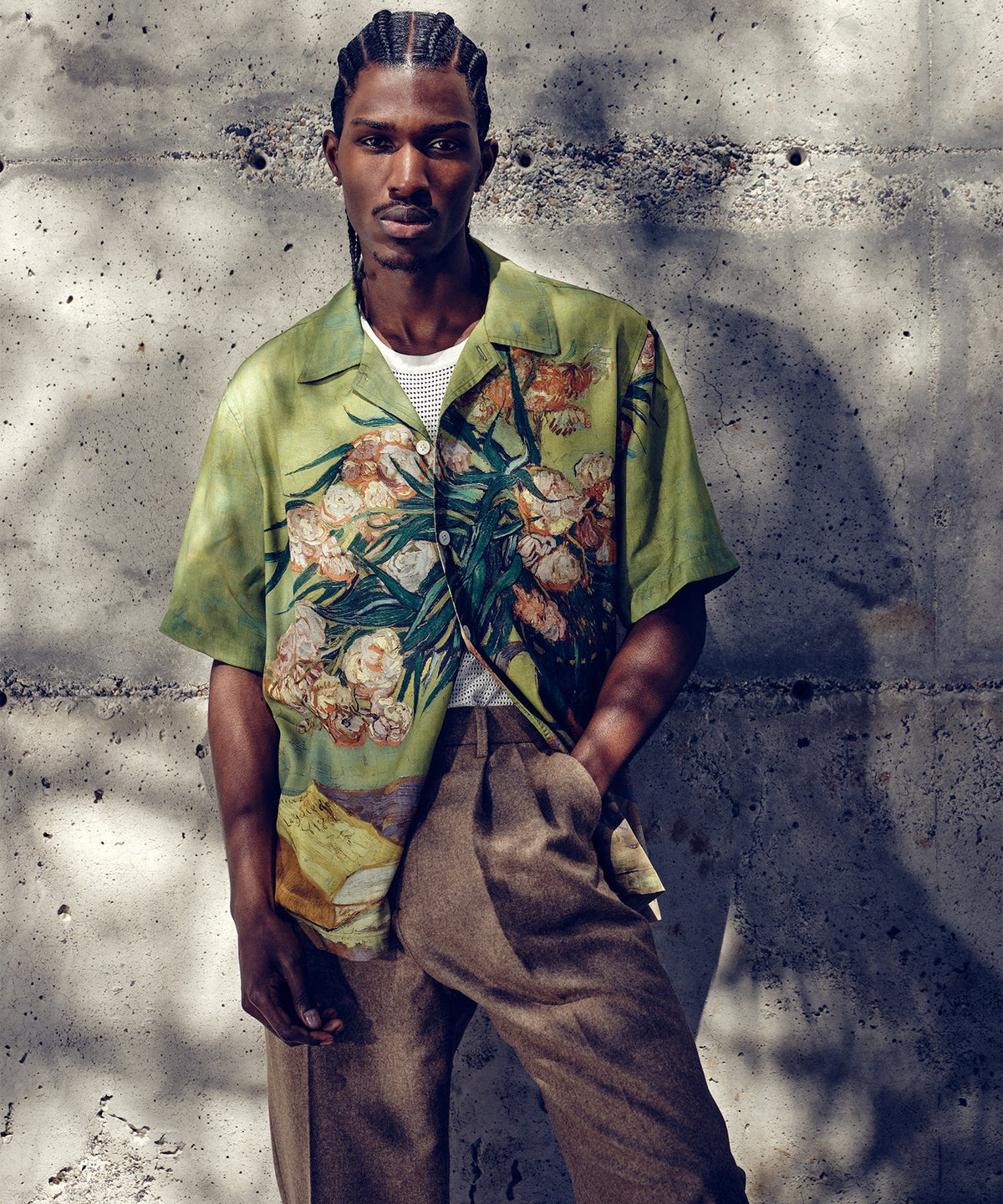 Todd Snyder Todd Snyder x The Met Van Gogh Oleanders Cabana Shirt - Green