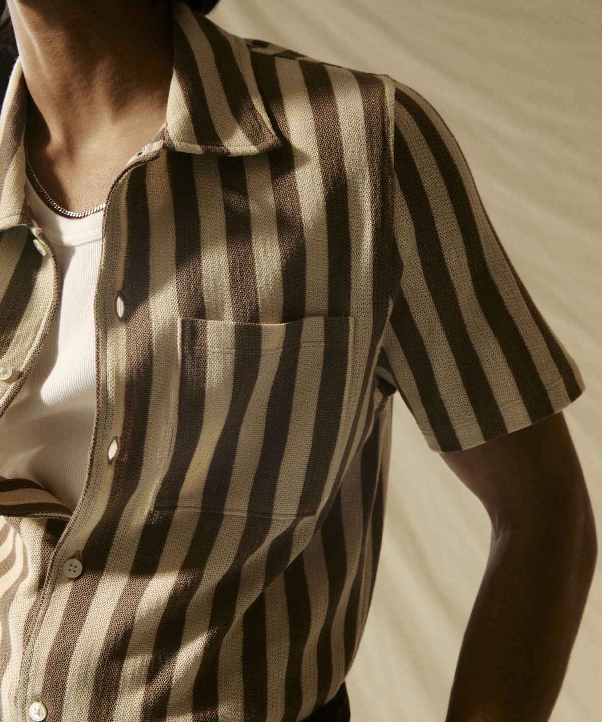 Todd Snyder Linen-Cotton Knit Shirt - Tan