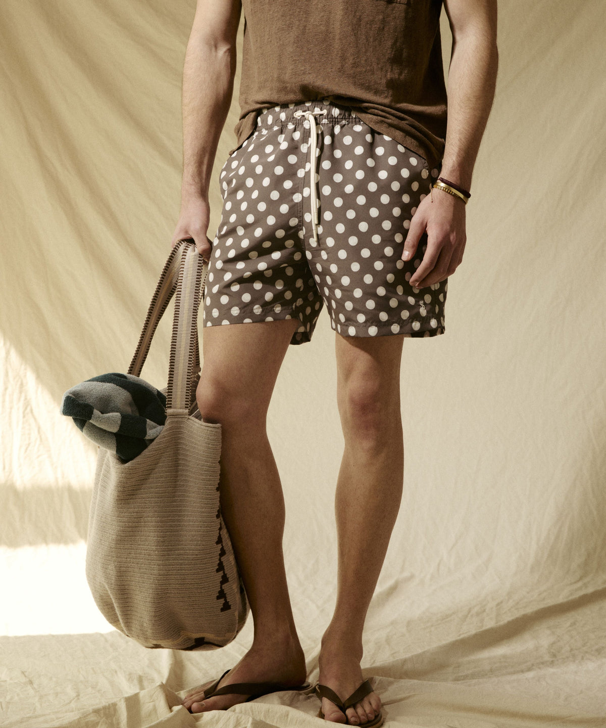 Todd Snyder 5" Montauk Swim Trunk - Brown