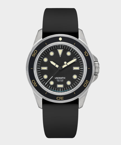 Todd Snyder UNIMATIC U1-DHB Heritage Diver Watch - Black