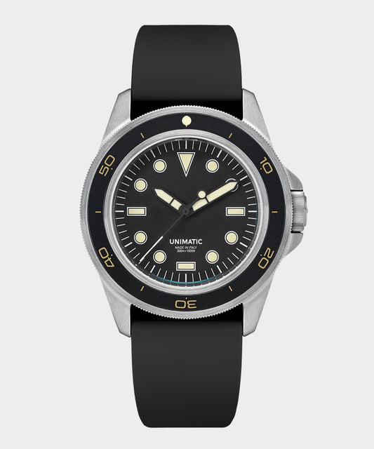 Todd Snyder UNIMATIC U1-DHB Heritage Diver Watch - Black
