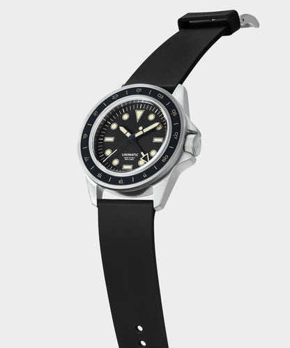Todd Snyder UNIMATIC U1-GMT-DHB Heritage Diver Watch - Black