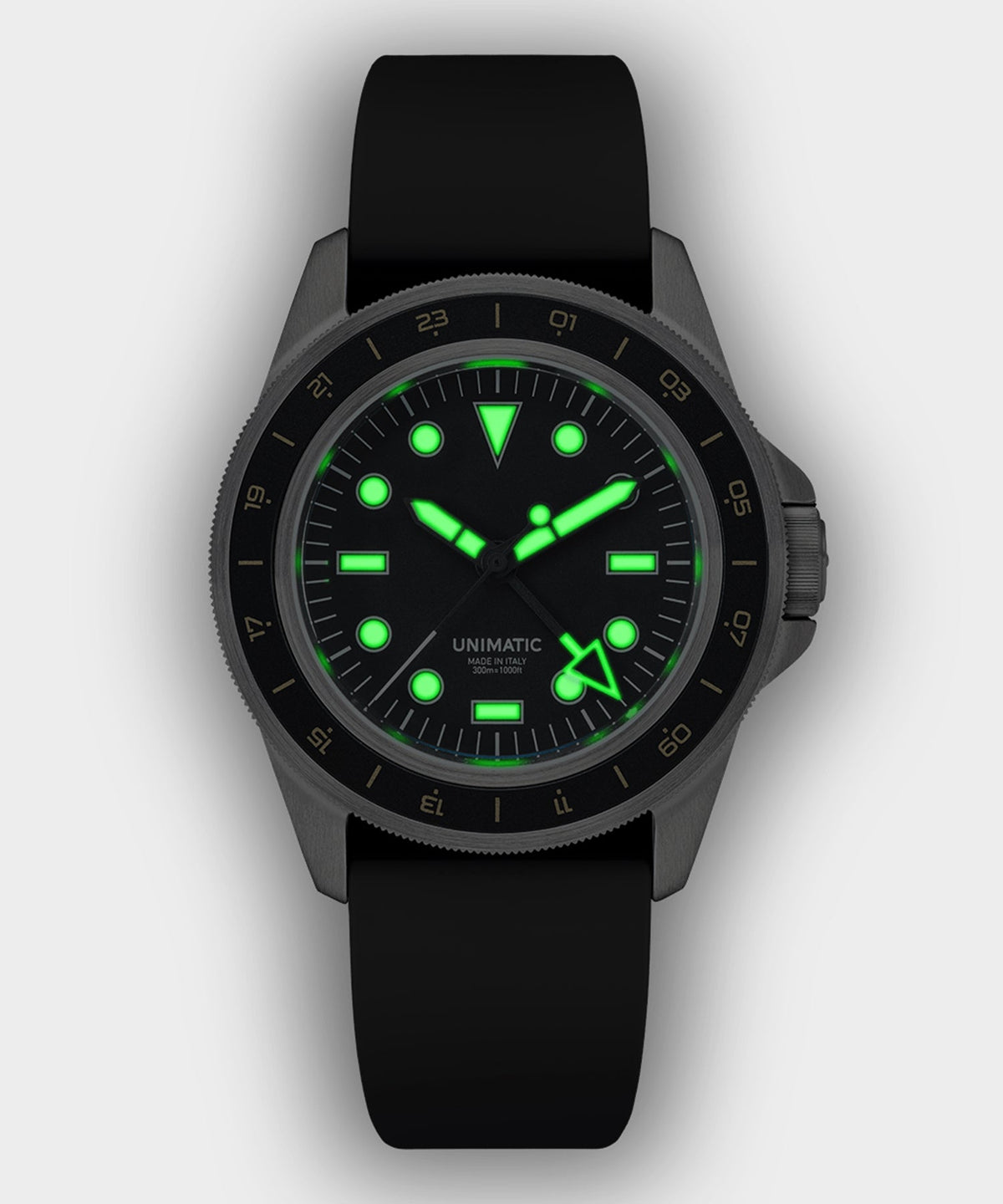 Todd Snyder UNIMATIC U1-GMT-DHB Heritage Diver Watch - Black